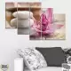 . Снимка на Декоративно пано за стена от 5 части с орхидея и бели Дзен к