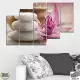 . Снимка на Декоративно пано за стена от 5 части с орхидея и бели Дзен к