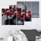 . Снимка на Декоративно пано за стена с лилава орхидея и Дзен камъни - H