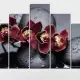 . Снимка на Декоративно пано за стена с лилава орхидея и Дзен камъни - H