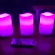 . Снимка на LED свещи с дистанционно управление и сменящи се цветове