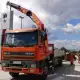 . Снимка на Транспортни услуги с камион с кран Полезен товар на камиона