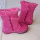. Снимка на Детски розови ботуши с топла подплата №23 нови 