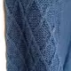 . Снимка на Дълга плетена дамска жилетка тъмно синя