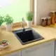 . Снимка на Кухненска Мивка от гранит модел РИГА Черна 400 x 500