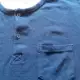 . Снимка на Синя мъжка риза без яка с дълъг ръкав Livergy №48 - 50