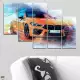 . Снимка на Декоративно пано за стена от 5 части - BMW M4 Абстракт - HD - 