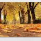 . Снимка на Декоративно пано за стена от 1 част с есенна алея в парка - 