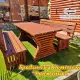 . Снимка на Градински комплект Хармоника - маса и пейки