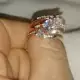 . Снимка на Троен пръстен с диаманти