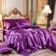 . Снимка на Insta Purple Висококачествен Спален Комплект от Сатен 4 Част