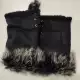 . Снимка на Дамски ръкавици велур в черен цвят със естествен косъм - 5