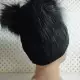 . Снимка на Дамска плетена черна шапка с две папулки - 19